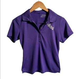 Nike Women's Purple Button Down Polo Shirt